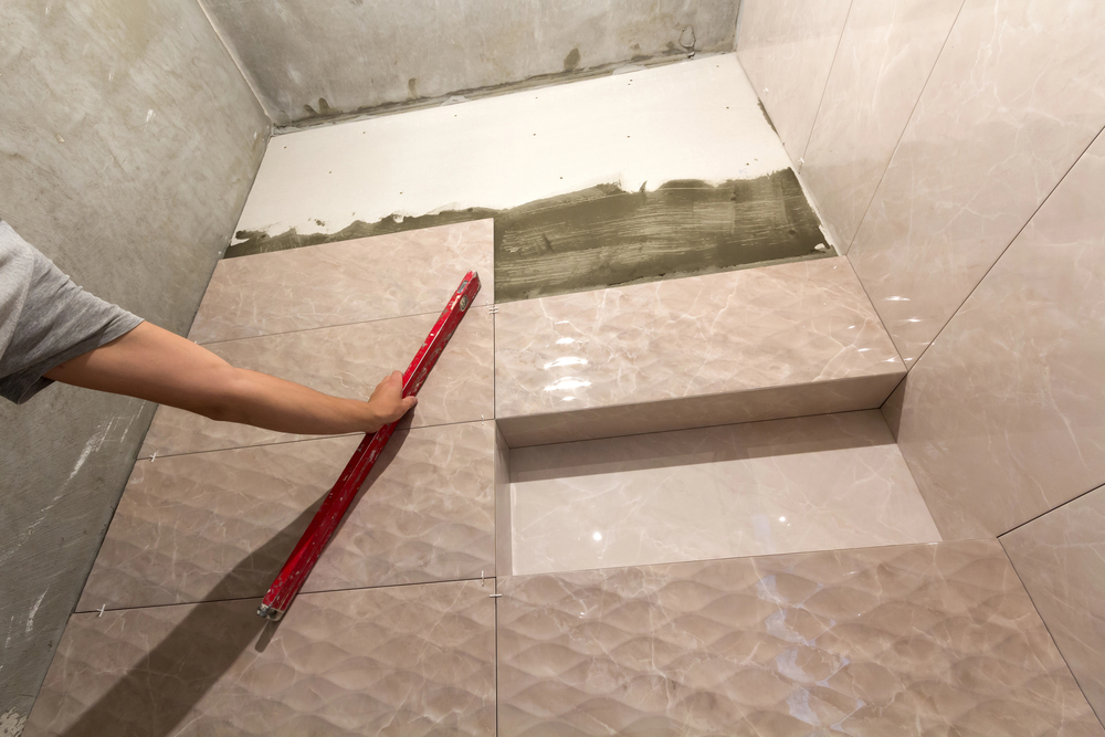 Carrelage de salle de bains, image de démonstration