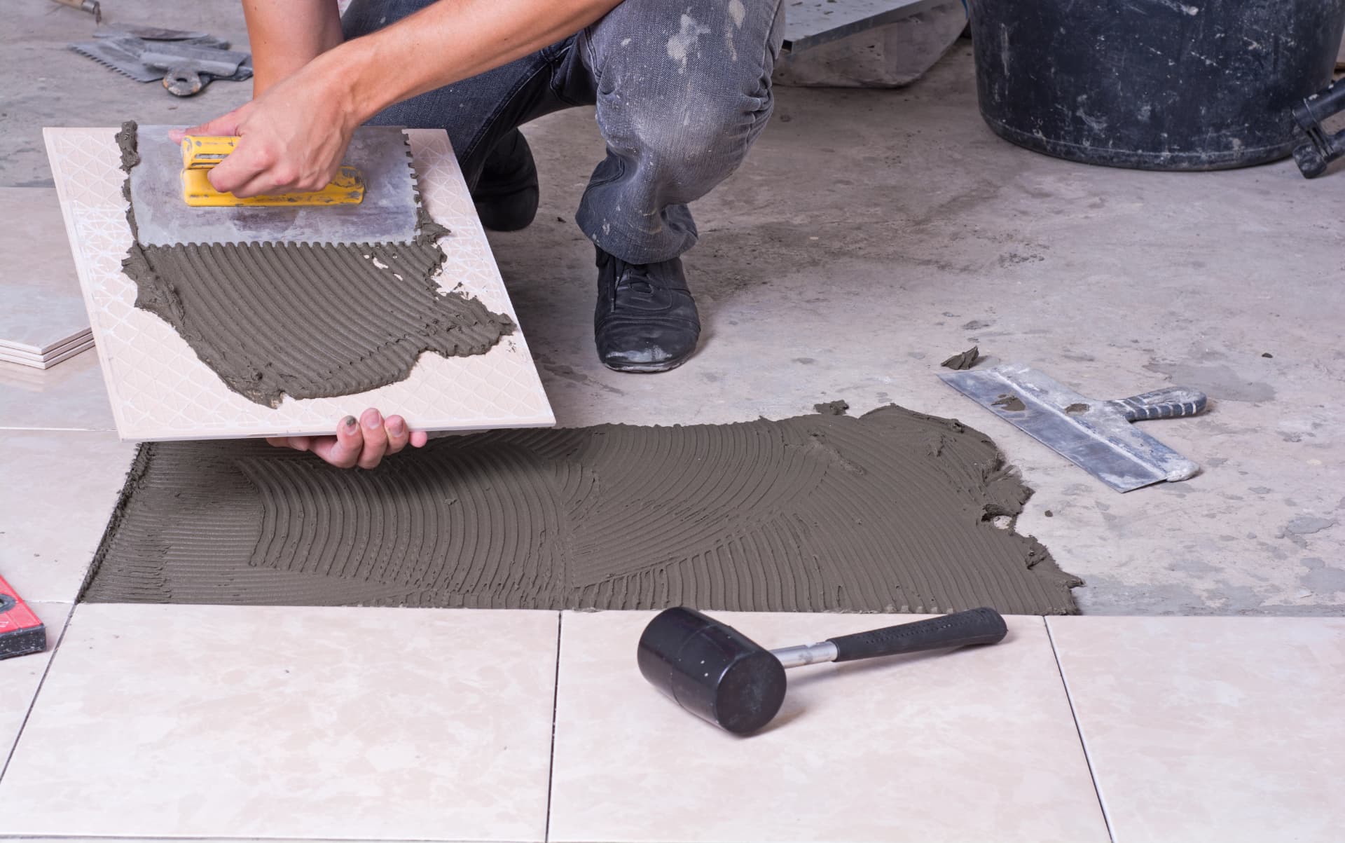 Carrelage au sol intérieur, image de démonstration